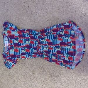 LuLaRoe Stretchy Short Sleeve Dress Size 2 with Pockets